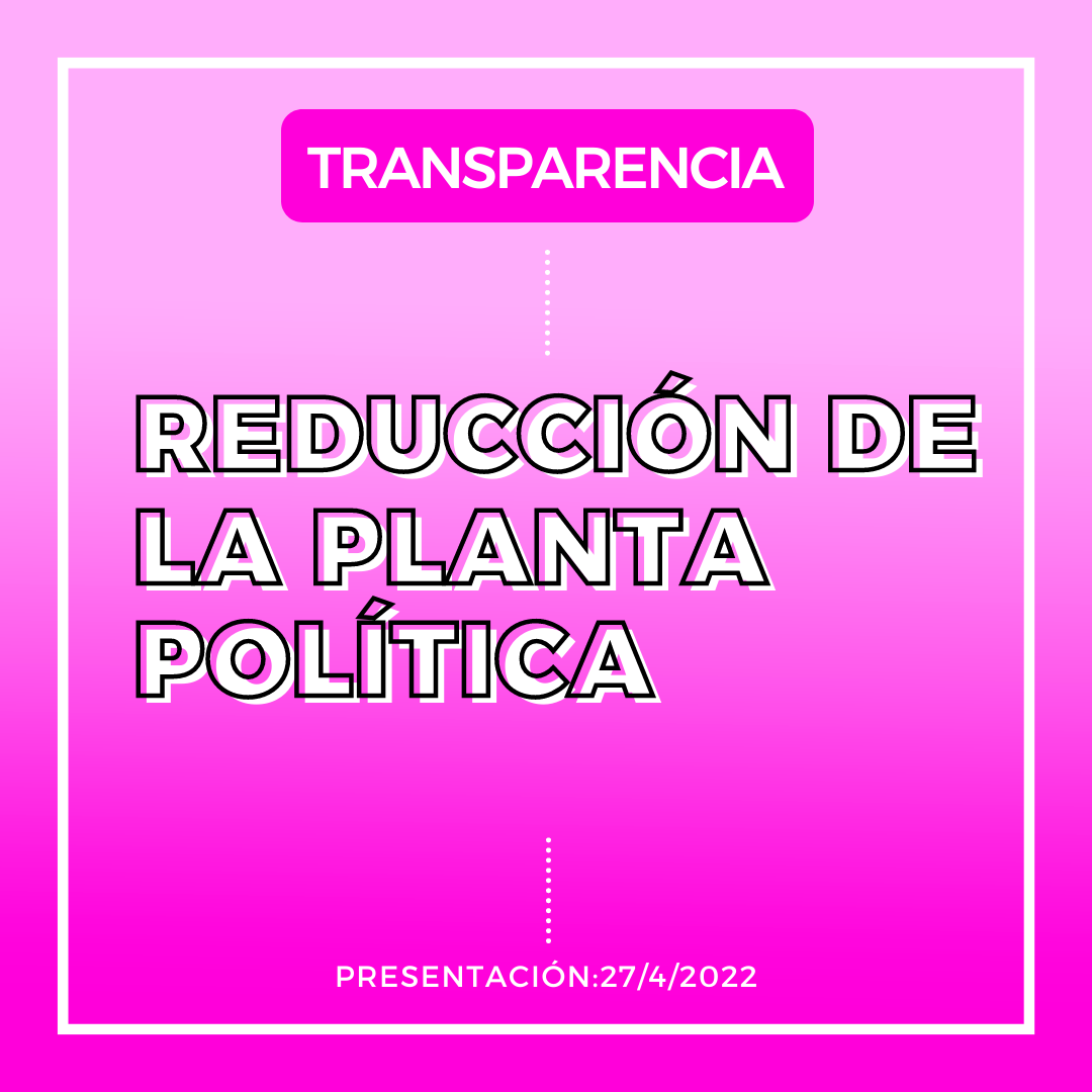 REDUCCIÓN DE PLANTA POLÍTICA