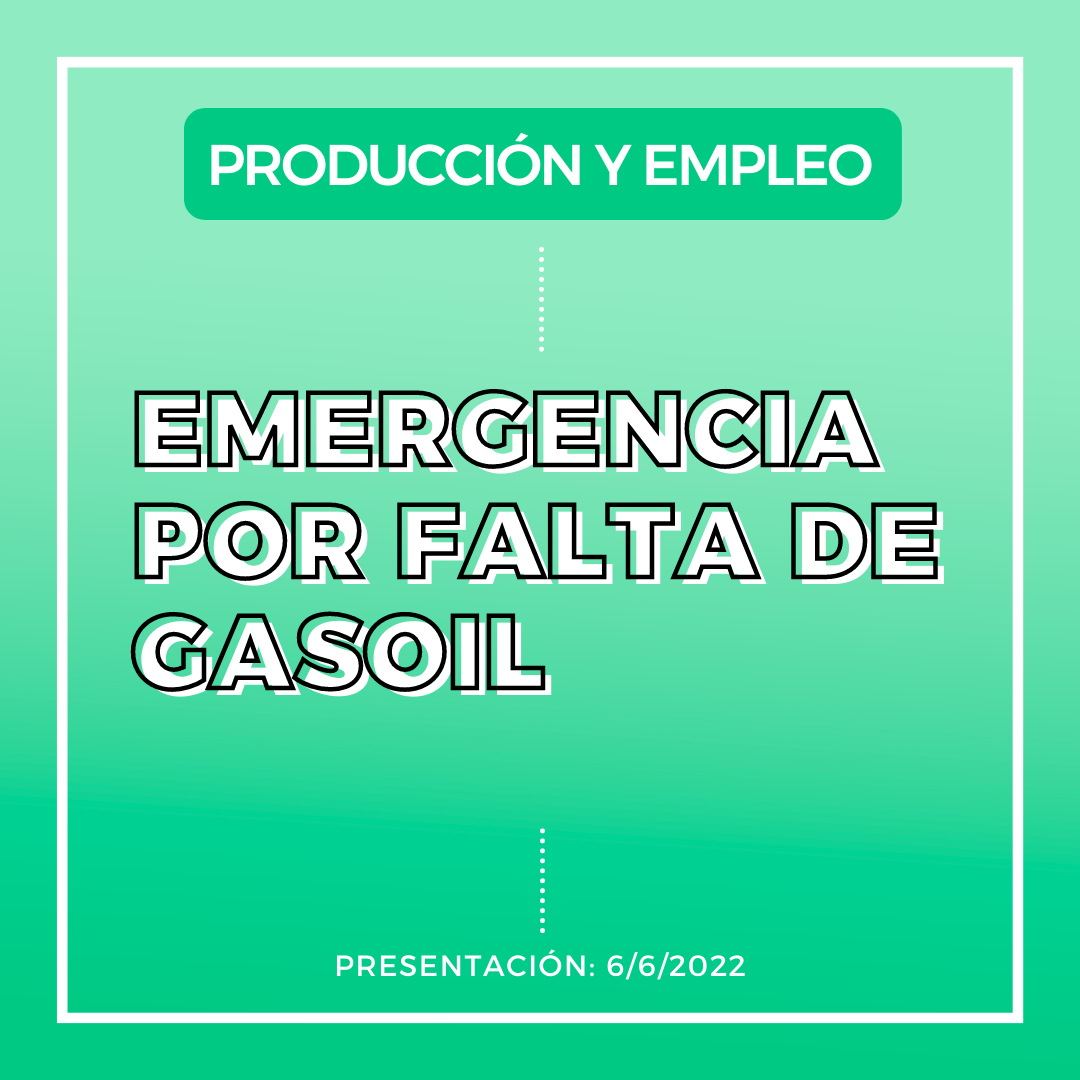 EMERGENCIA POR FALTA DE GASOIL